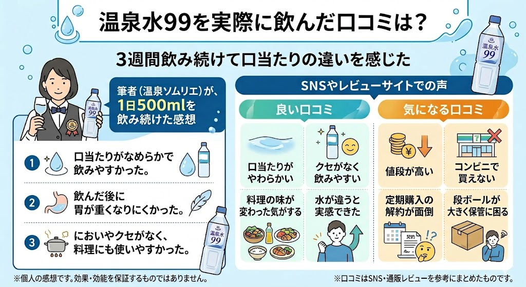 温泉水の口コミ