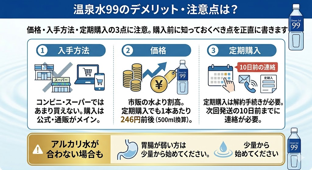 温泉水のデメリット