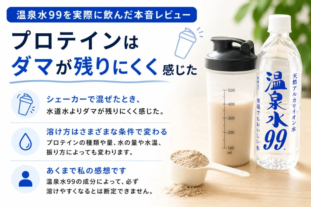 プロテインはダマが残りにくく感じた