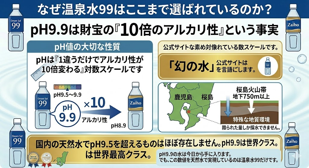 温泉水が選ばれる理由