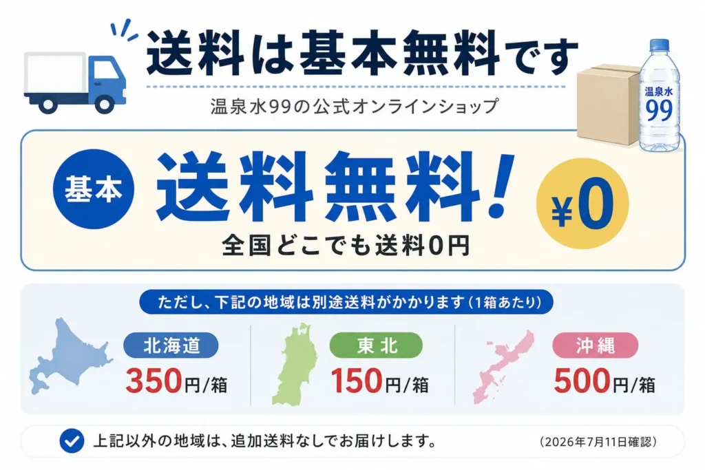 送料は基本無料(北海道・東北・沖縄のみ別途)