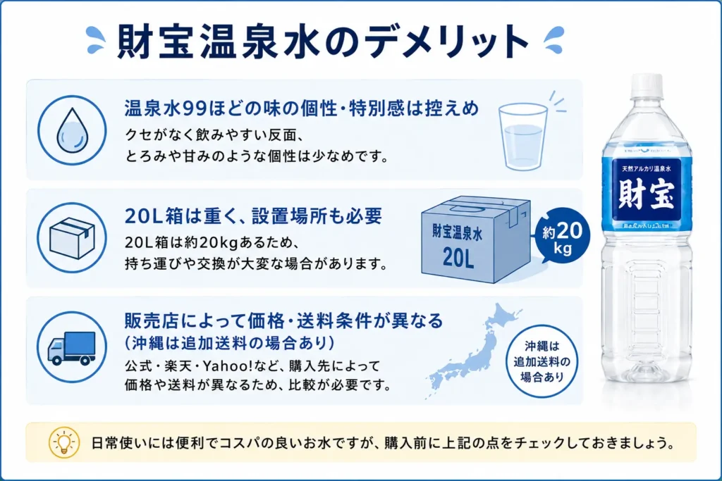 財宝のデメリット